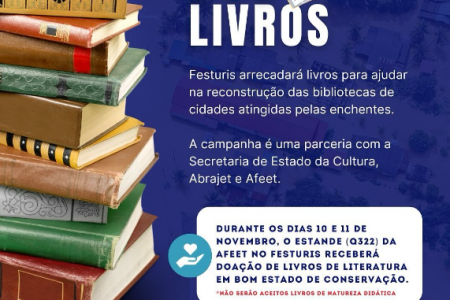 Festuris: Apoiando a Reconstrução de Bibliotecas no Rio Grande do Sul com apoio da ABRAJET-RS